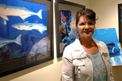 Stephanie Whiston has a show of her underwater photography at the Montauk Library this month.