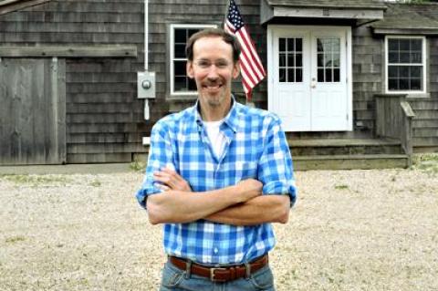 Geoff Gehman in front of Wainscott’s old general store