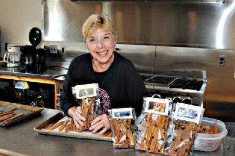 Dru Raley began making Bonac Dog Bark as a way to raise money for the Springs Presbyterian Church.