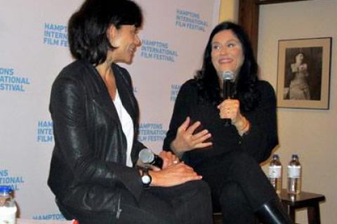 Julie Anderson and Barbara Kopple discussed documentary filmmaking at Rowdy Hall in East Hampton.