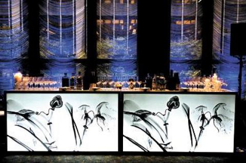 Steve Miller took over the Philip Johnson-designed interior of the Four Seasons restaurant in New York City recently with an installation of his X-ray series dealing with the Amazon rain forest. Images were projected throughout the restaurant and placed in light boxes around the bar and in the pool. The one-night stand took place on Oct. 9.