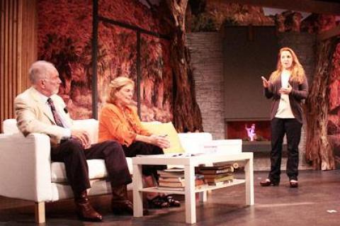 Craig Braun, Diana Marbury, Morgan Vaughan, and Vay David in the Hampton Theatre Company’s production of “Other Desert Cities.”