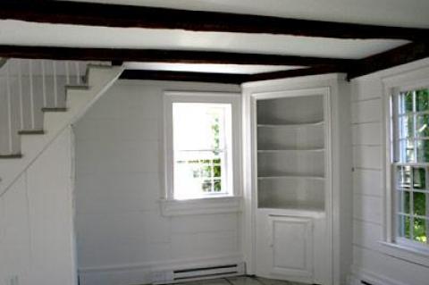 Hand-chiseled 8-by-8-inch timbers in a house on Meadowlark Lane in Bridgehampton are indicative of a structure dating to the 1830s. The house and its contents are being parceled off for sale in advance of its demolition.