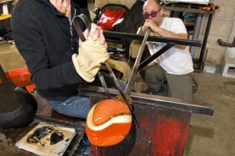 Trefny Dix and Bengt Hokanson, who make hand-blown art glass and sculpture, are looking to Kickstarter for help moving their glass-blowing studio to East Hampton.