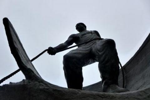 The statue at Montauk Point remembers fishermen lost at sea. Many believe the fishing industry is now in danger of being lost to regulations handed down from Washington, D.C.