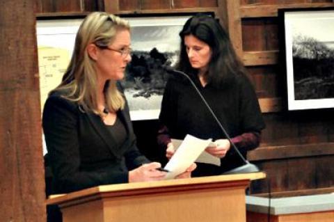 Laurie Wiltshire represented the Talmage family at an East Hampton Town Board hearing last Thursday.