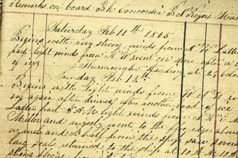 William King’s log of the whaling barque Concordia will be read tomorrow night in the first installment of the East Hampton Historical Society’s winter lecture series at Clinton Academy.