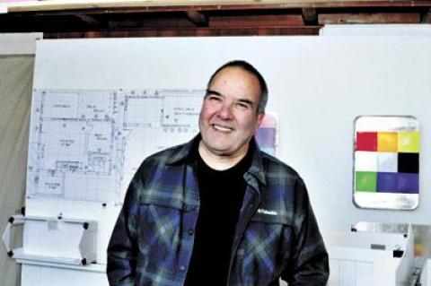 Rick Liss in his Amagansett studio