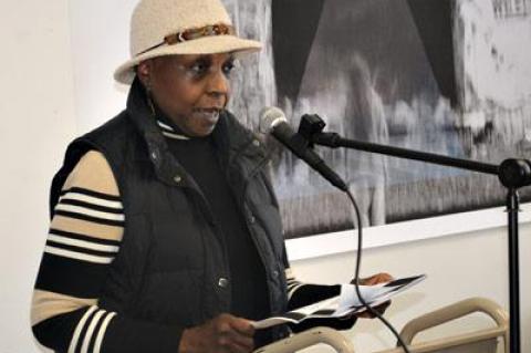 Gloria Primm Brown read Margaret Walker’s poem “For My People” during the African-American Read-In on Sunday at the John Jermain Memorial Library in Sag Harbor.