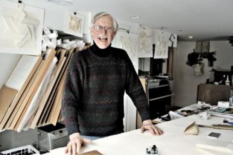 Nils Bruun in his Springs studio