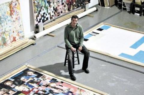 Perry Burns in his East Hampton studio.