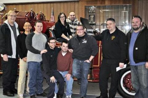 Ten of the 11 advanced life support providers hired by the Amagansett Fire District for a new partially paid ambulance service were at a meeting Tuesday.