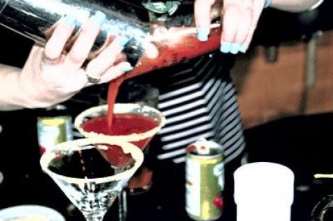 Bloody Mary contestants provided creative garnishes, and rimmed their glasses with ingredients including paprika, seafood seasoning, and horseradish.