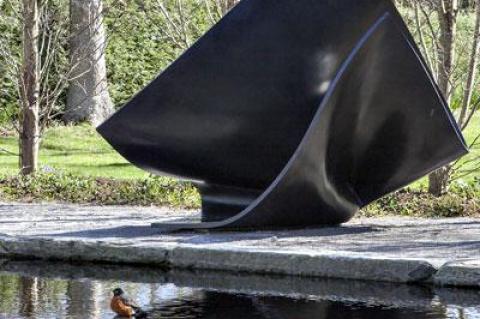 “Black Juba,” a cast fiberglass sculpture installed at the LongHouse Reserve in 2013