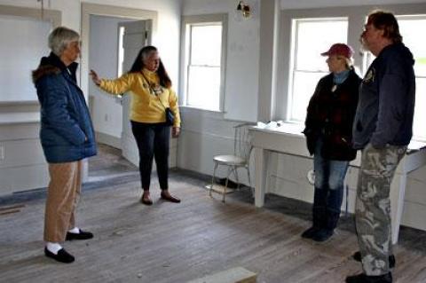 Members of the East Hampton Town Historical Farm Board toured the Lester farm last week.