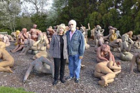 Suse and Peter Lowenstein would like to see Ms. Lowenstein’s sculpture “Dark Elegy” commemorating the 1988 Pan Am Flight 103 terrorist bombing, in which their son was killed, bronzed and installed at Montauk’s Kirk Park.