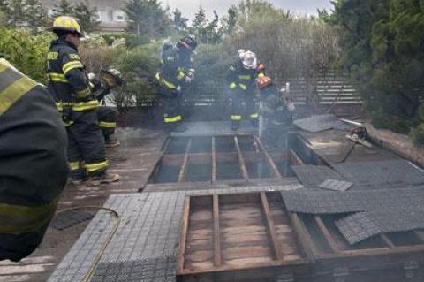 Firefighters dealt with a generator fire at a Sagaponack house on Monday afternoon. The Bridgehampton Fire Department was on the scene for three hours and called for help from East Hampton and Sag Harbor.