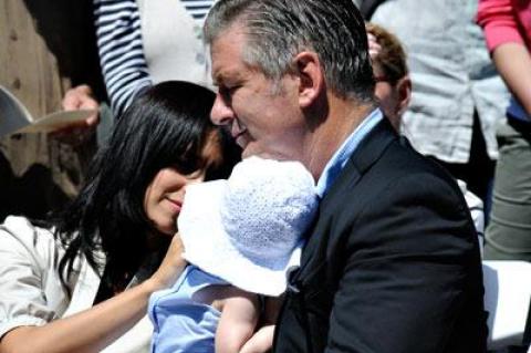 The actor Alec Baldwin, with his wife Hilaria and their daughter Carmen, attended the opening celebration and ribbon-cutting ceremony for the East Hampton Library’s new children’s addition on Saturday.