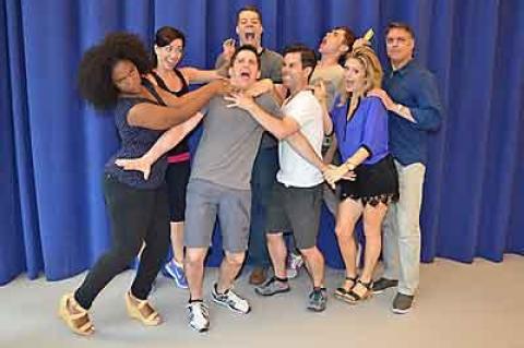 The cast from “My Life Is a Musical,” which will begin previews at Bay Street Theater on Tuesday.