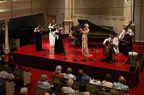 A performance during last year’s Bridgehampton Chamber Music Festival at the Bridgehampton Presbyterian Church