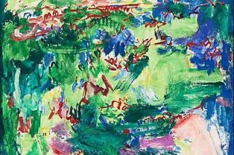 This abstract landscape, to be offered by Hollis Taggart Gallery at Art Southampton, is by Hans Hofmann, one of the 660 artists with work on view at the fair this weekend at the Elks Lodge grounds.