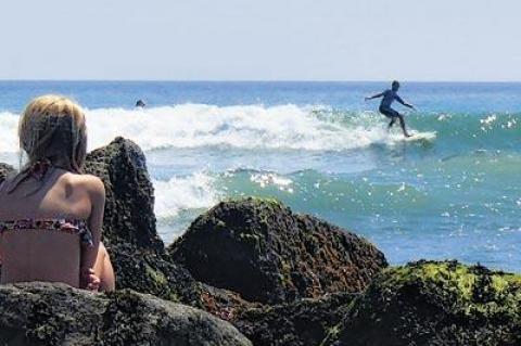 The waves for the Rell Sunn surf contest on Saturday could not have been better; a sweet north wind shaped up a modest south swell to create a perfect stage for young surfers to strut their stuff.