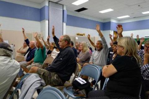 A show of hands at a Montauk Citizens Advisory Committee meeting Monday indicated support for a detailed environmental analysis of a proposed redevelopment of the former East Deck Motel at Ditch Plain.