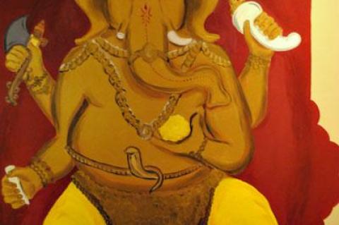 Ganesh, the Elephant-headed Hindu god, welcomes diners to Saaz in Southampton.