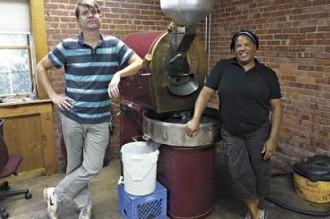 Andres and Cheryl Bedini have been roasting Java Nation’s beans from the start, a way to ensure the freshness of the coffee they sell and serve.