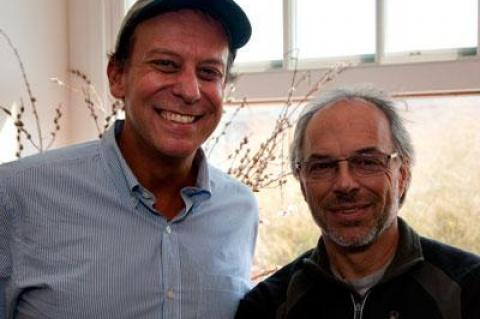 Paul Greenberg, left, the author of “American Catch: The Fight for Our Local Seafood,” led a panel discussion on sustainable fisheries. Carl Safina, an author and founder of the Safina Center at Stony Brook University, was among the panelists.