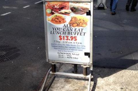 The all-you-can-eat lunch buffet might be temptingly inexpensive, but it’s probably loaded with salt, sugar, and MSG.