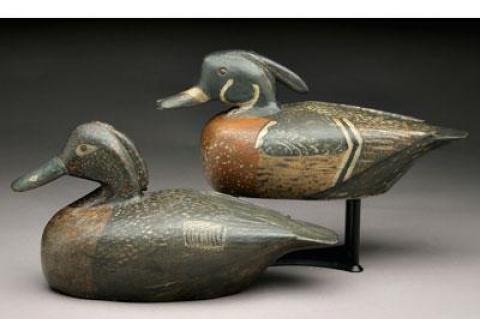 A pair of working wood ducks attributed to Chief Eugene Cuffee of the Shinnecock Reservation was sold at auction last year for $8,250, well over its estimate of $4,000 to $6,000.