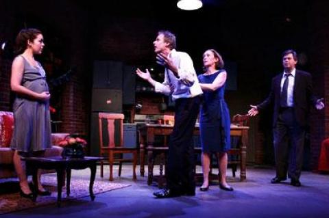 Kate Kenney, John Carlin, Sandy York, and John L. Payne in a tense moment from “Time Stands Still.”