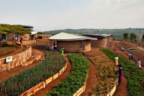 The campus of the Women’s Opportunity Center in Kayonza, Rwanda, includes classrooms, offices, and a working farm.