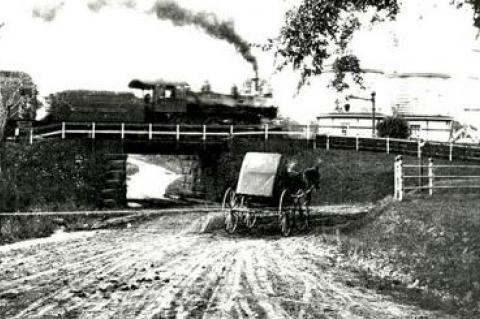 End of the line: The Butter Lane, Bridgehampton, railroad trestle was built in 1895. Boardinghouses at the time would send carriages to pick up their guests.