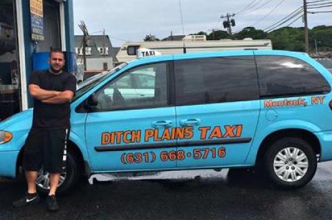 Mark Ripolone’s Ditch Plains Taxi is one of several local taxi companies that can now be summoned with the smartphone app Gata Hub.