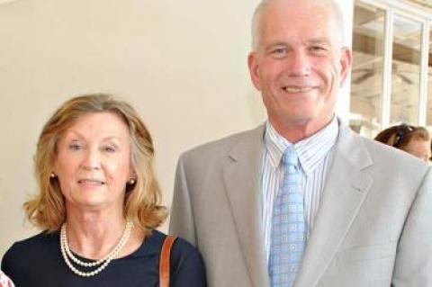 Margaret Turner, a candidate for the East Hampton Town Board, and Tom Knobel, candidate for supervisor, greeted supporters at the East Hampton Republican Committee’s meet-the-candidates event last Thursday at East Hampton Point restaurant.