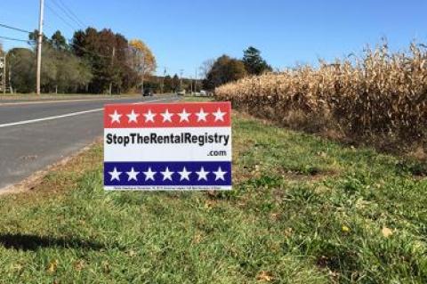 Opponents of a proposed East Hampton law that would require landlords to register with the town have mounted an organized campaign.