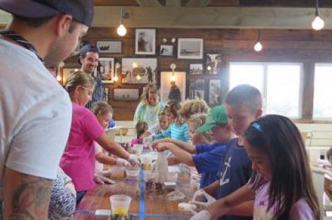 With guidance from chefs at Swallow East, children in a Camp SoulGrow workshop earlier this year made fresh pasta and strawberry shortcake.