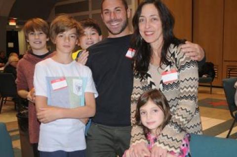 At the East Hampton Clericus’s community soup dinner last January, Charlie Goldsmith, Cassius Lubin, Jonah Ball, Rabbi Hanniel Levenson, Sally Morse, and Siena Link Morse were among the many volunteers.