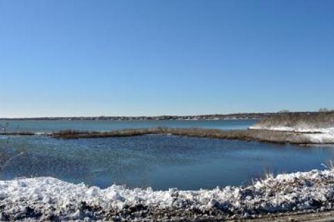 During last weekend’s flood tides, Little Reed Pond in Montauk, normally a mere puddle, was full to the brim.