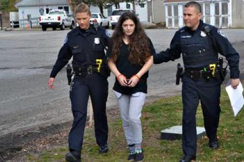 Kayla Murray of Bayport, also known as Kayla McKean, was arrested by East Hampton Town police over the weekend on two felony counts of grand larceny, stemming from an incident on Plank Road around midnight Saturday.