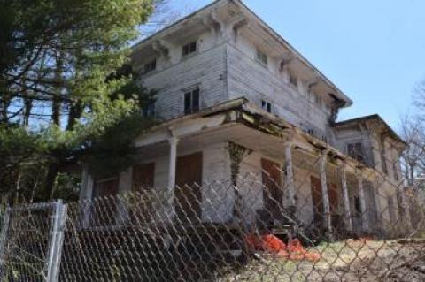 The house formerly owned by the Morpurgo sisters, at 6 Union Street in Sag Harbor, has fallen into fatal disrepair in the past year, leading Tom Preiato, the village building inspector, to recommend it be razed.