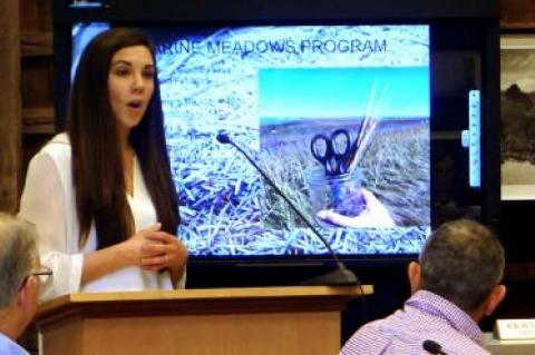 Kimberly Barbour of Cornell Cooperative Extension’s marine program told the East Hampton Town Trustees on Monday of plans to restore waterways with native grasses and shellfish.