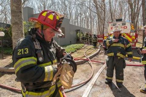 Though major damage was confined to the basement, a Water Mill house is uninhabitable after a fire there on Friday caused structural damage to the floors and an exterior wall.