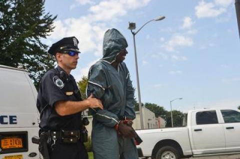 Jarryd J. Cox of Mastic is being held without bail in county jail after allegedly attacking a man with a loaded gun in Montauk.