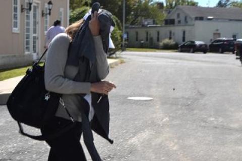 Alina Gersham, the alleged organizer of an illegal Montauk share house left East Hampton Town Justice Court Monday after being arraigned and posting $5,000 bail.