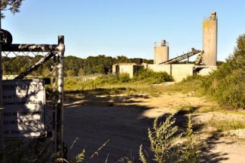 A Wainscott resident has asked the town to have drinking water tested following the detection of chromium-6 in Suffolk County Water Authority wells, and in light of the connection between the toxic element and cement plants, such as the one pictured here, in Wainscott.