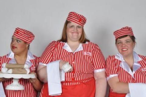 Among the actors appearing in the East End Special Players’ new production, “Trouble in Jamaica,” are, above from left, Lynn Fletcher, Betsy Weinberger, and Desiree Starks.