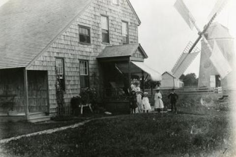 The mill cottage at the Gardiner home lot in East Hampton as it appeared in the 1880s